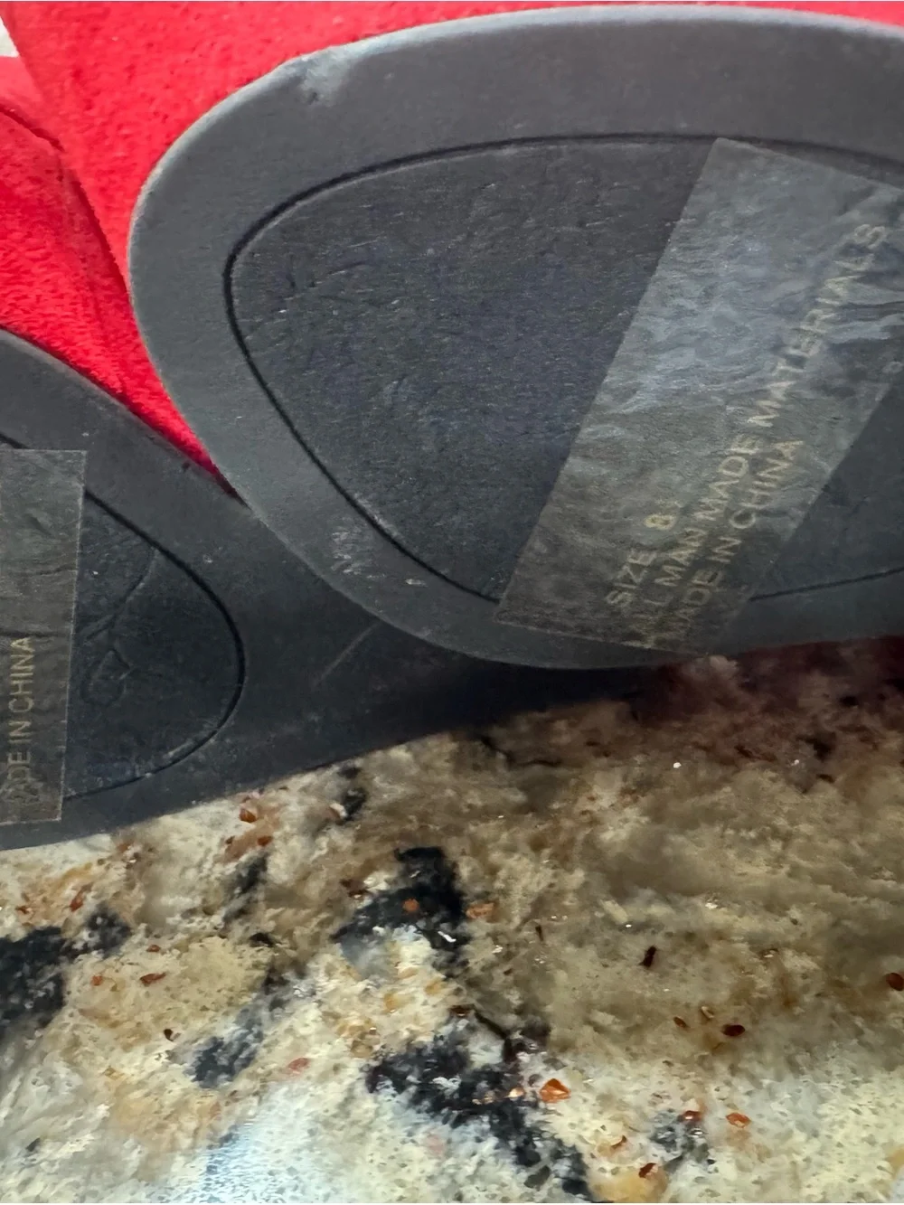 Qupid red suede platform pumps Size 8.5 (CL-3)